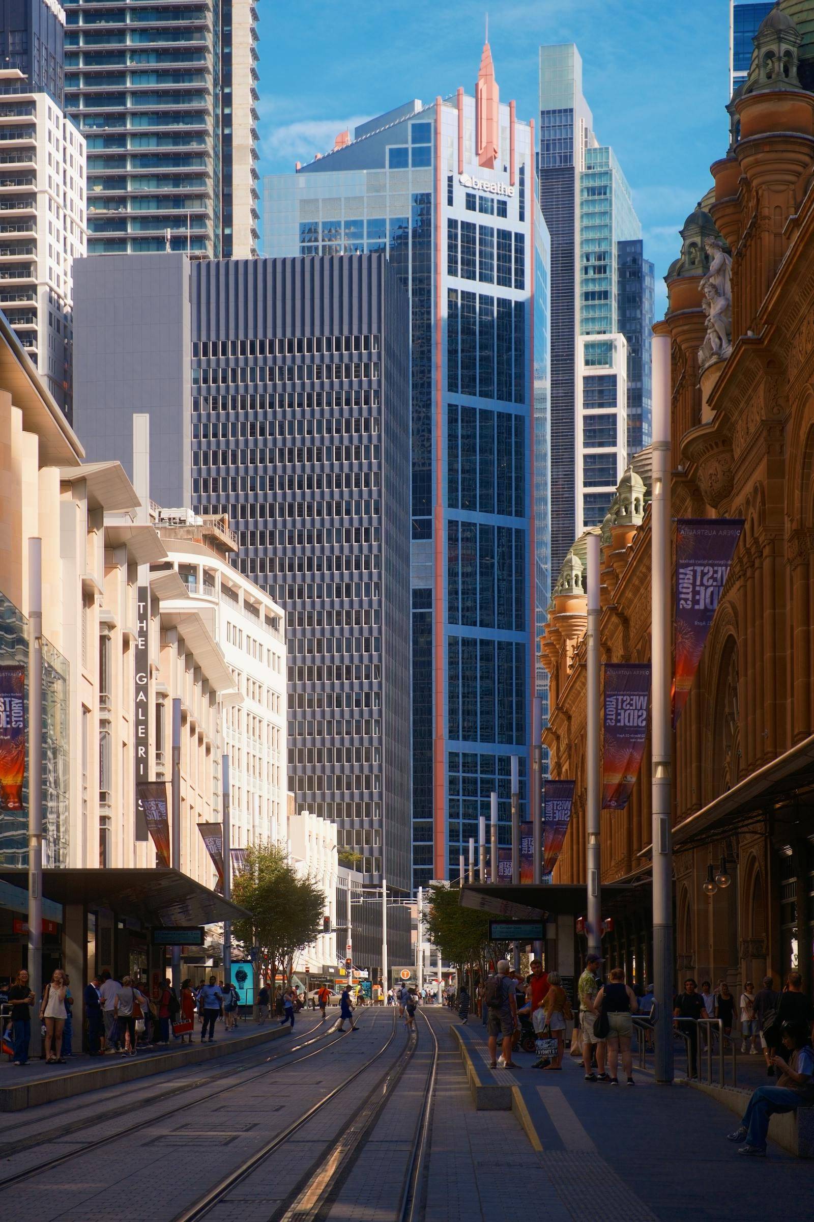 People walking through the Sydney CBD